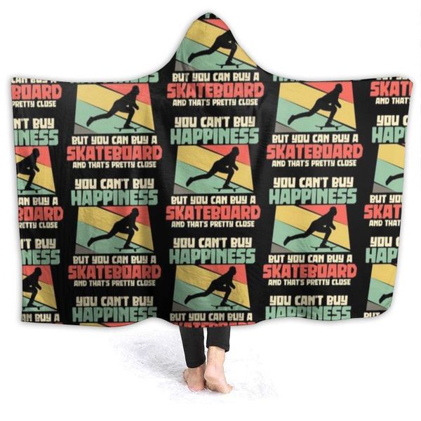 

blankets skateboard blanket travel soft hoodie novelty fleece bedspread