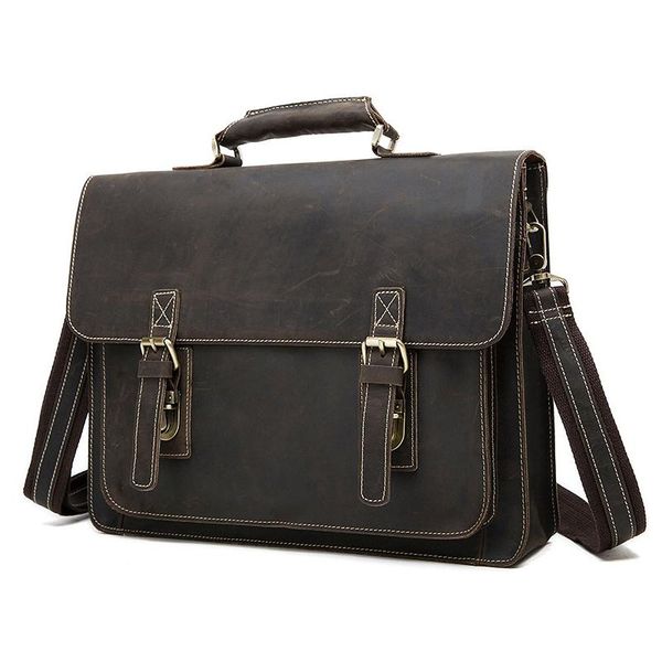 

grade thick genuine leather briefcase men 15\ briefcases