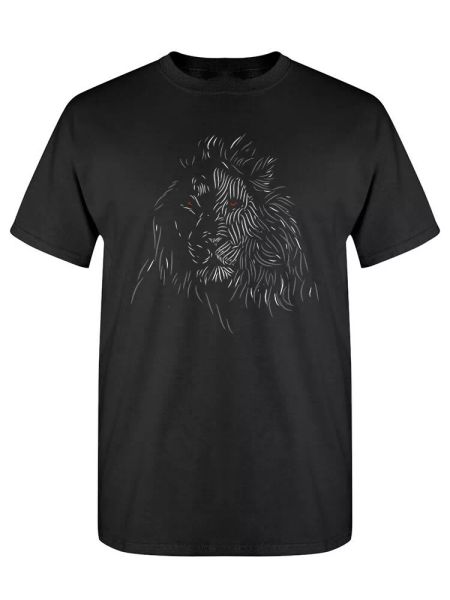

white silver lion head tee men's -image by shutterstock, White;black