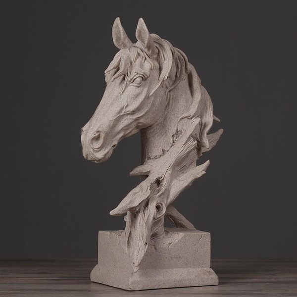 

decorative objects & figurines nordic zodiac horse model room soft decoration fashion creative animal head home decor eco-friendly resin off