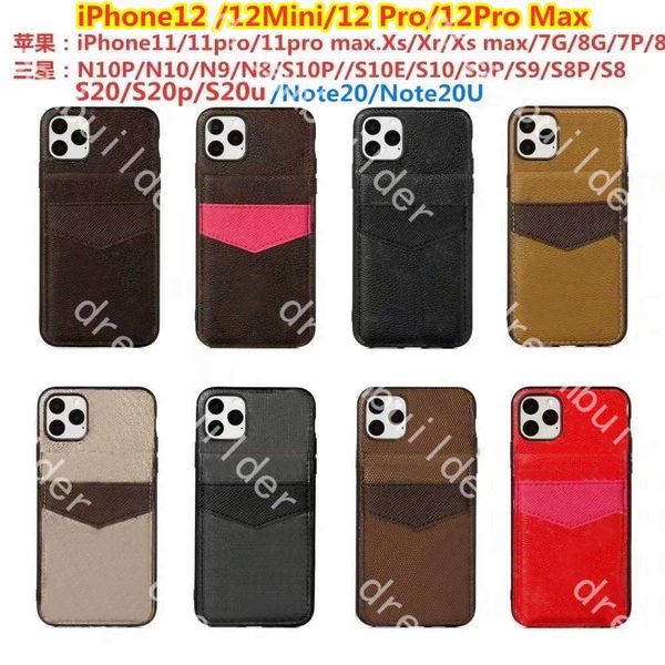 

fashion phone cases for iphone 12 13 pro max 11 x xs xr xsmax pu classic leather protection samsung s20 s20p s20u note 10 note20 case with w