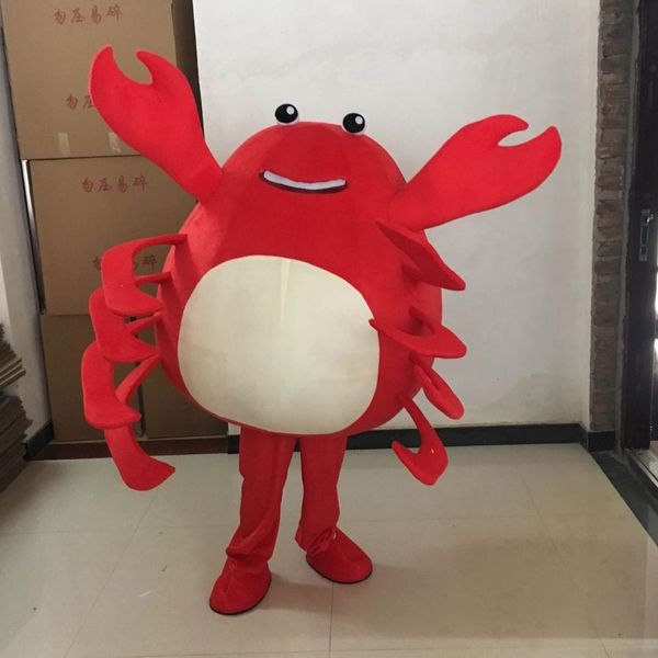 Costume da mascotte granchio rosso di Halloween Personaggio a tema anime dei cartoni animati di alta qualità Formato adulto Costume da festa di compleanno di carnevale di Natale