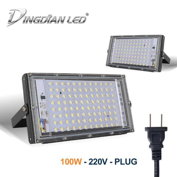 

floodlights 100w led flood light ac220v outdoor floodlight spotlight ip65 waterproof street lamp garden landscape lightings white