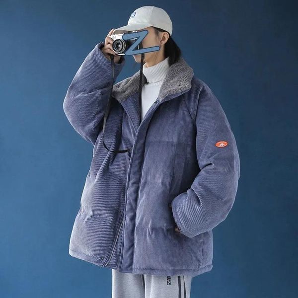 

women's down & parkas woman corduroy cotton-padded jacket women 2021 thickened warm bread korean loose winter clothes coats, Black