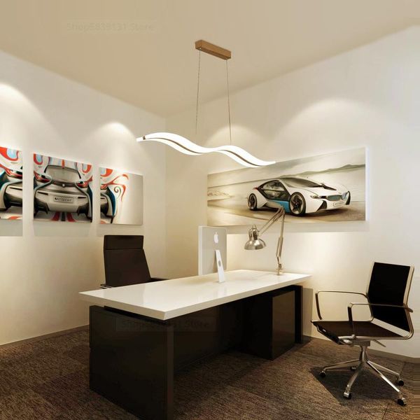 

pendant lamps modern acrylic wave lights home deco kitchen hanging for living room dining office led light fixtures