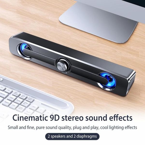 

v-111 computer speaker usb wired powerful bar stereo subwoofer bass for pc lapsmartphone tablet surround sound box combination speakers