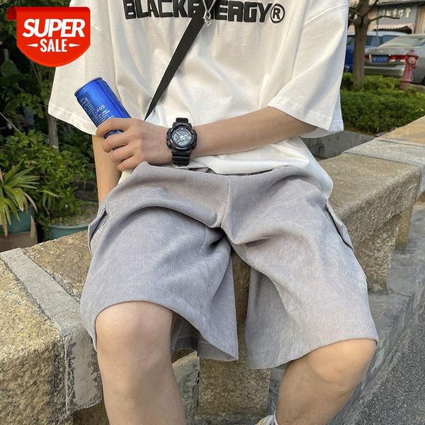 

casual shorts men's trend loose overalls sweatpants five-point pants #wh6y, Black