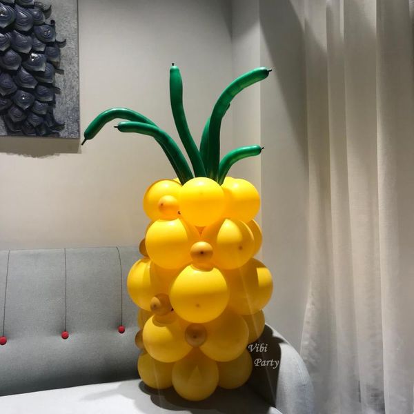 

party decoration diy pineapple balloon kit green yellow gold for