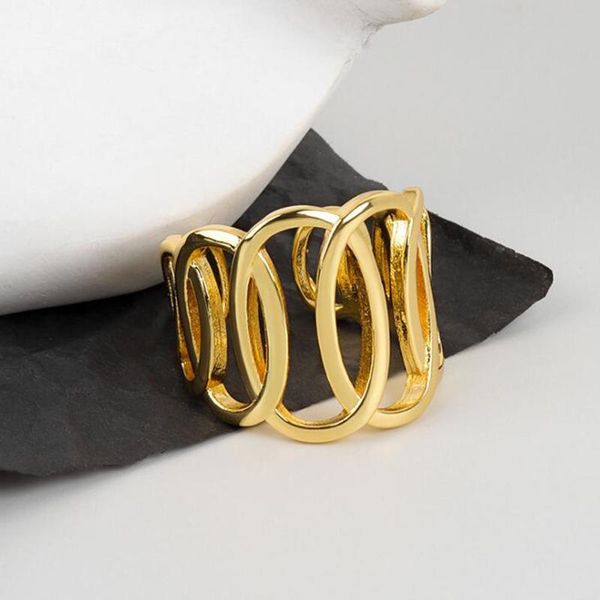 

wedding rings 2021 design minimalist gold silver color fashionrings for women couples engagement jewelry fashion accessories gift, Slivery;golden