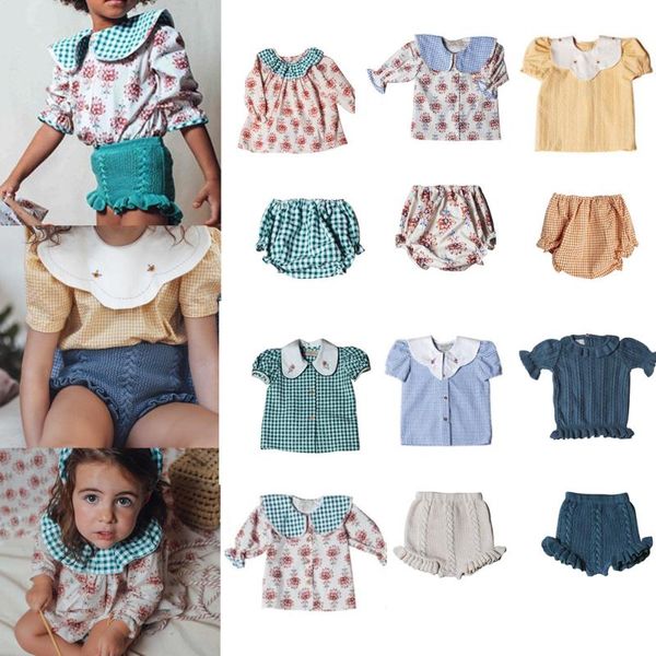 

clothing sets toddler girl outfits bp brand baby floral t- shirts shorts 2021 summer boys blouse pants outfit boutique kids, White