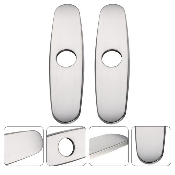

2pcs stainless steel deck plate kitchen 8 inch sink hole cover (silver) faucets
