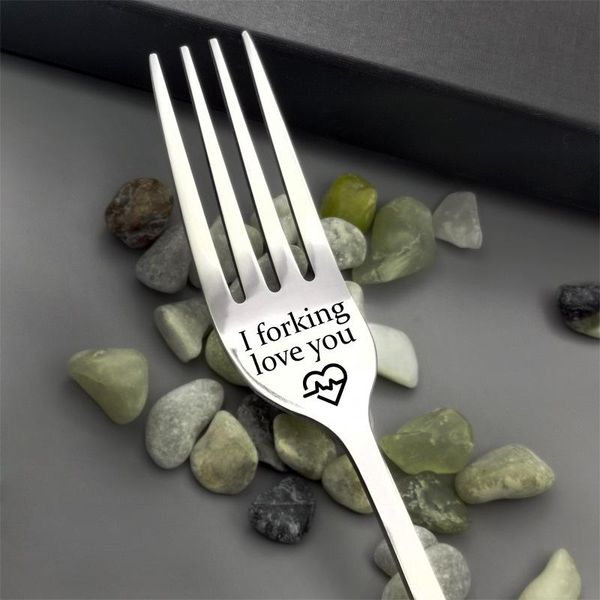 

forks engraved fork gift for husband wife and family letter with box fhj889