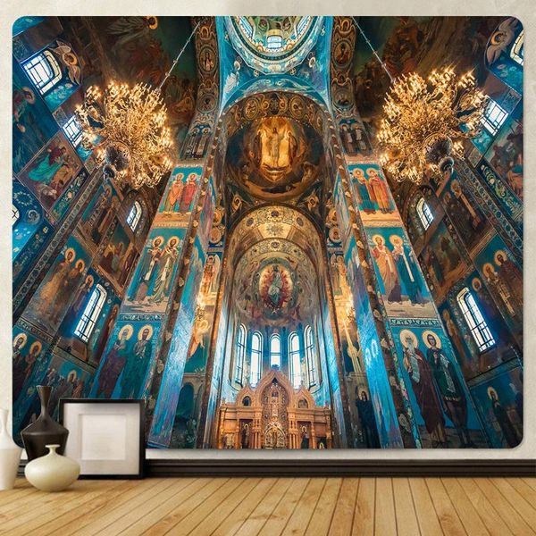 

tapestries christian church mural tapestry home decoration bohemian decorative background wall cloth angel bed sheet sofa blanket