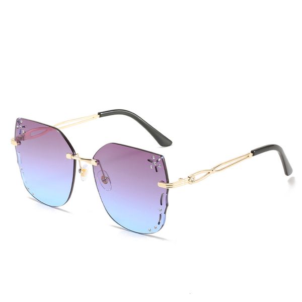 

2021 new metal sunglass trend polygon diamond sunglass men's net red same sunglass, White;black