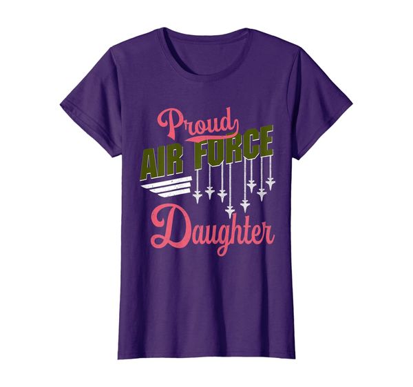 

proud air force daughter pride military family gift t-shirt, White;black