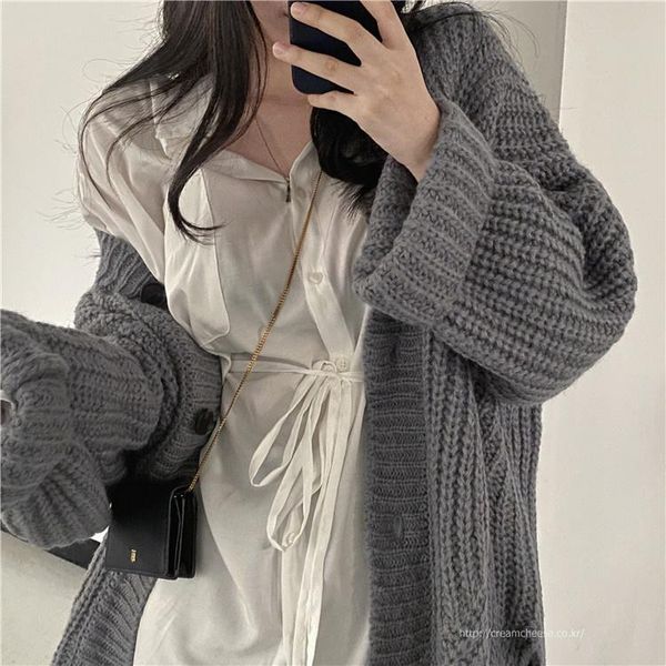 

women's sweaters 2021 autumn winte sweater women knitted pullover korean style cardigan soft warm pull thick outwear, White;black