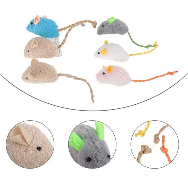 

6pcs artificial toys pet catnip playing adorable plush chew plaything cat