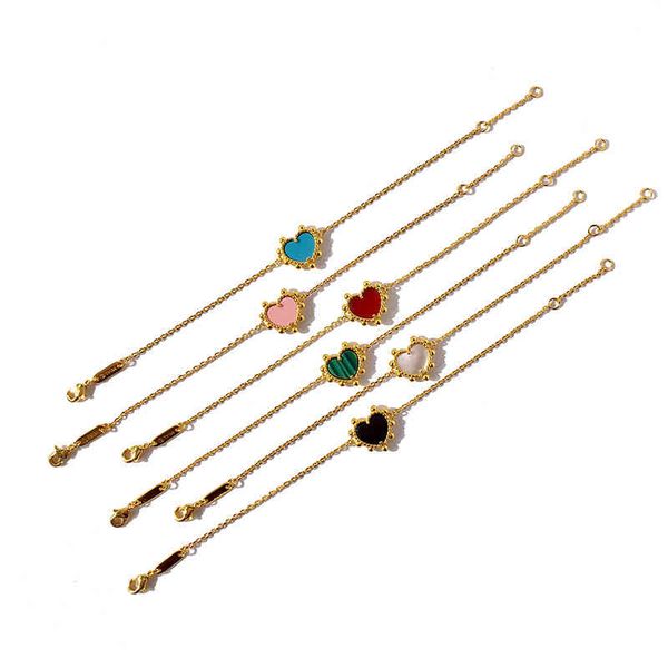 

fashion bisuteria love heart charms bracelet for women, Golden;silver