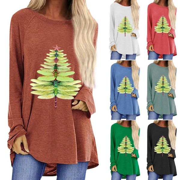 

women's t-shirt women basic casual drangonfly print tees loose womens clothes 2021 spring autumn tshirt femme 5xl, White