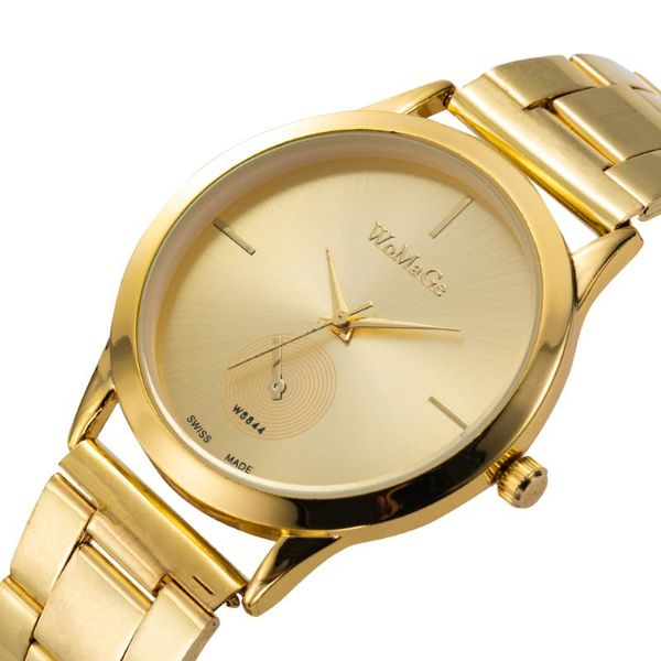 

wristwatches gold watch women rose silver multi dial wristwatch stainless steel watchband casual dress female clock, Slivery;brown