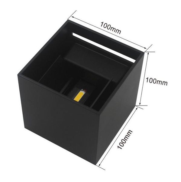 

wall lamps modern led light 6w 12w cob aluminum up down indoor mounted cube living dining room corridor lighting decor ac85-265v