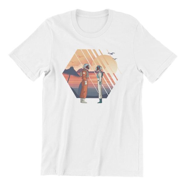 

men's t-shirts astronauts in the sunset background tshirt apex kawaii novelty t-shirt clothes 133920, White;black