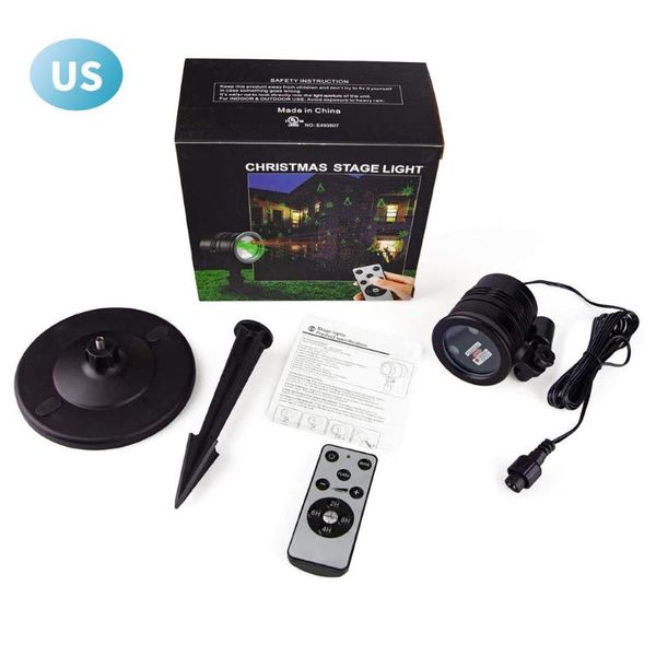 

outdoor lawn decorative lamp projection durable aluminum alloy laser two-color waterproof home garden party decor lamps