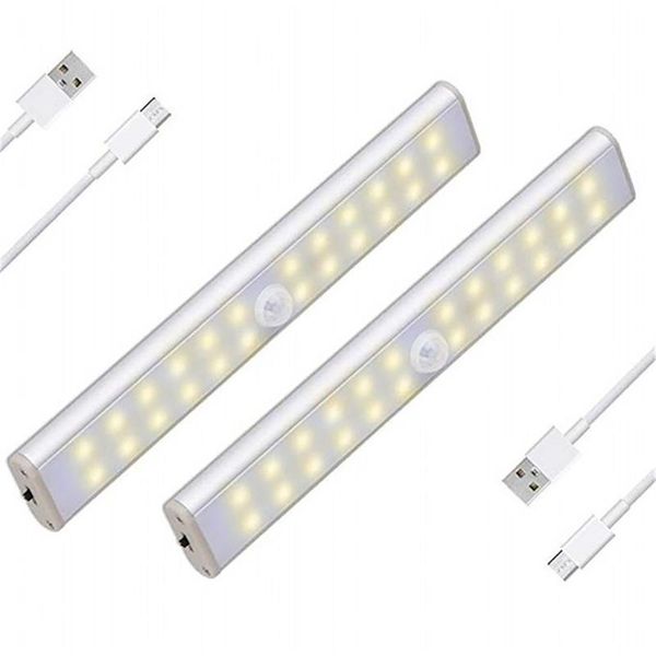 

leds usb rechargeable pir wireless led motion sensor light cupboard wardrobe lamp forshoe ark kitchen bedroom wall lights cabinet