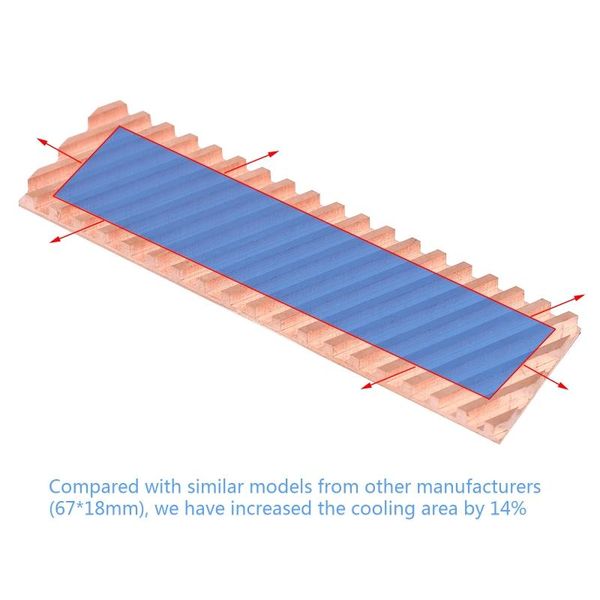 

pure copper heatsink cooler heat sink ssd thermal pad for m.2 2280 pci-e nvme fans & coolings