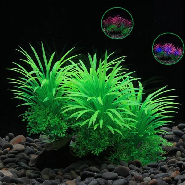 

decorations fish tank landscaping aquarium ornaments fake water grass aquatic plant decoration