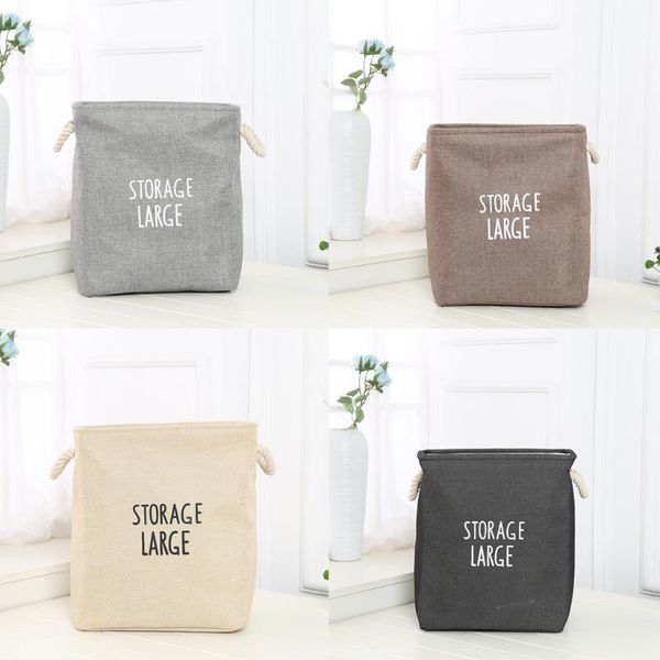 

storage bags large capacity fabric bag basket collapsible home organizer multipurpose-40x33x43cm