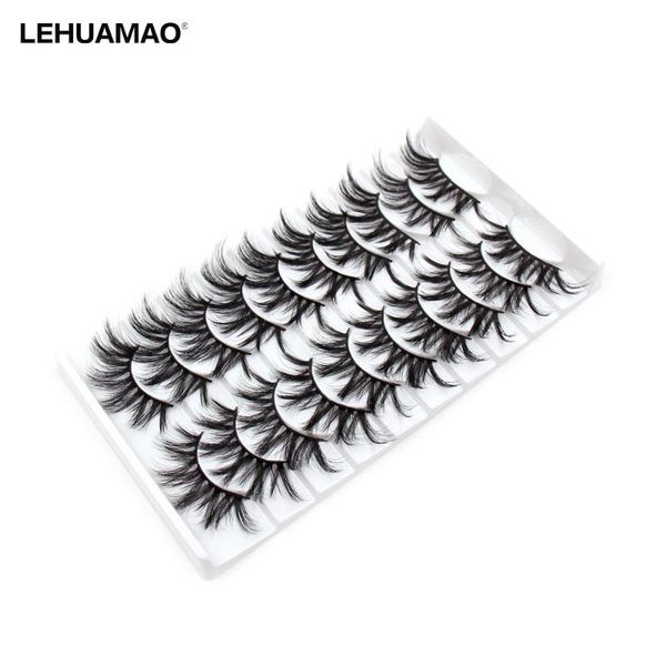 

false eyelashes lehuamao 5/10/16pairs 3d faux mink lashes natural dramatic volume fake makeup eyelash extension silk lash