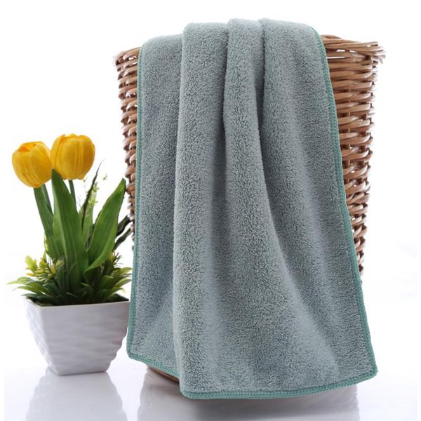 

towel 35*75cm car washing face cleansing cleaning swimming bath camping dry hair water absorbent coral velvet salon double-sided