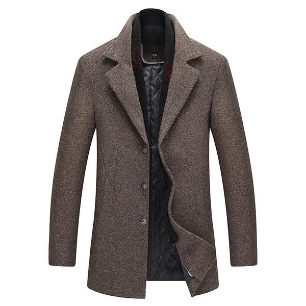

men's wool & blends arrival fashion padded jacket mens casual thick winter men coat autumn overcoat size m l  2xl 3xl, Black