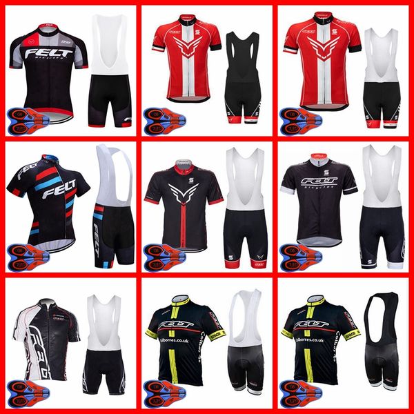 Felt Team Ropa Ciclismo Atmungsaktives Herren-Radtrikot mit kurzen Ärmeln und Trägershorts Set Sommer-Straßenrennen-Bekleidung Outdoor-Fahrraduniform Sportanzug S210050581