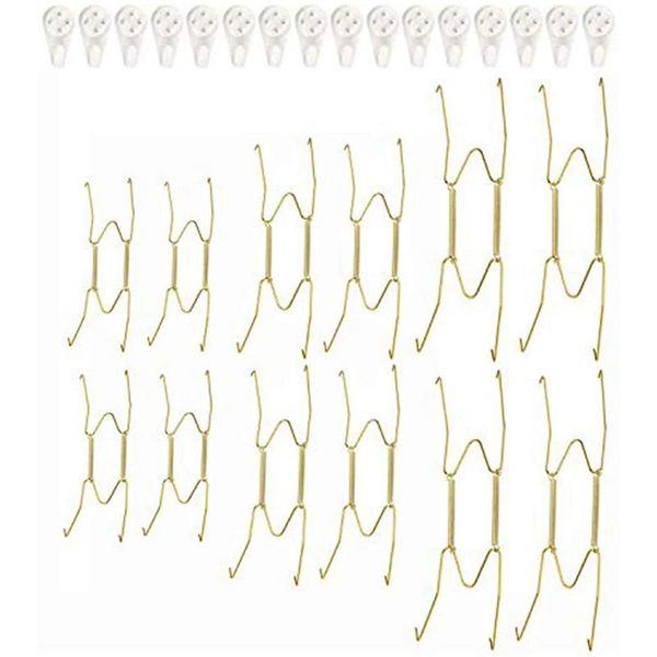 

hooks & rails plate hangers,8 10 12 inch wall hangers for 7.5 to 12.5 decorative plates,antique plates and arts