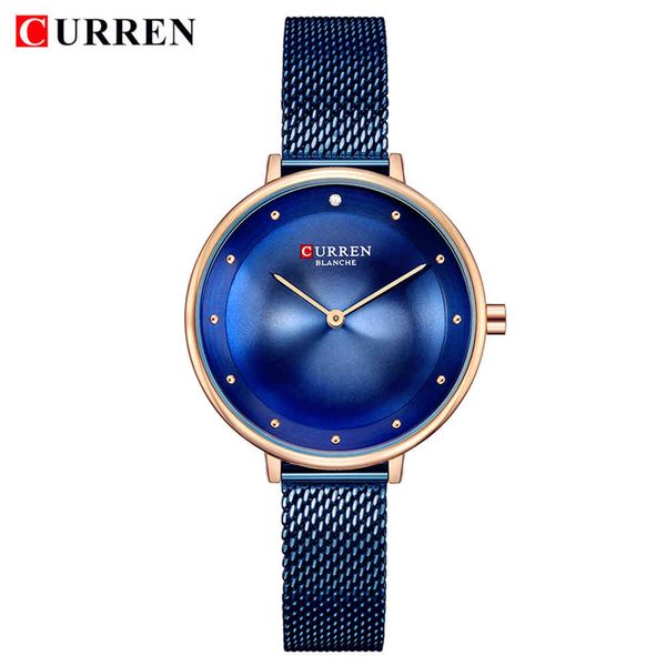 Moda menina pulseira relógios mulher curren womens luxo diamante relógio belo aço relógio de pulso para senhoras relogio feminino q0524