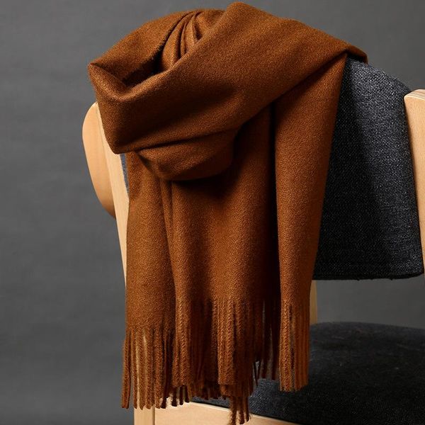 

autumn winter scarves in women's shawls wraps ladies warm solid long cashmere head scarf bandanas, Blue;gray
