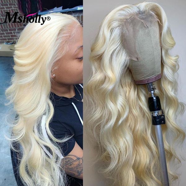 

ombre honey blonde lace front wigs body wave pre plucked glueless wig brazilian hair for black women 4x4 closure, Black;brown