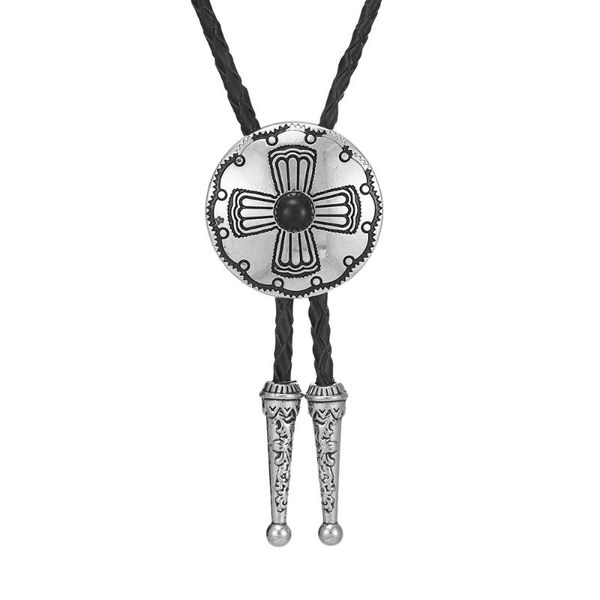 

neck ties kdg western cowboy zinc alloy bolo tie cross point natural stone shirt accessories, Blue;purple