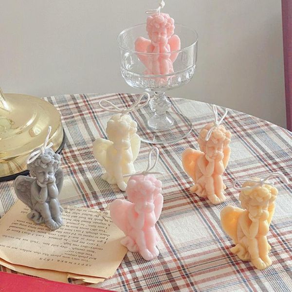 

other event & party supplies 1pc art candle 3d cute cheek angel scented wax home birthday christmas decoration holiday gifts