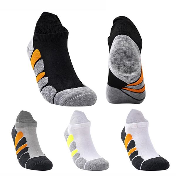 

men's socks sports men professional basketball running towel bottom anti-slip outdoor breathable cotton cycling hiking, Black