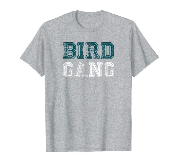 

distressed eagle apparel bird gang t-shirt, White;black