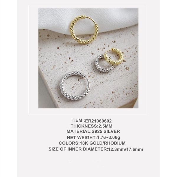 

hoop & huggie lo paulina 2021 korean s925 ins curved star earrings for fashion women gifts minimalism fine jewelry, Golden;silver