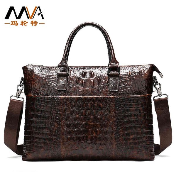 

men's busins portable single shoulder bag leather computer briefcase large capacity 8854