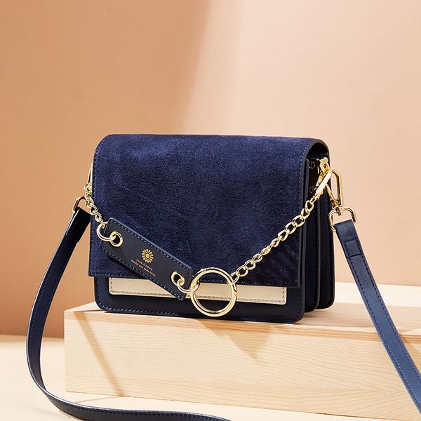 

real cowhide handbags retro messenger bags fashion flannel simple shoulder bag 0612