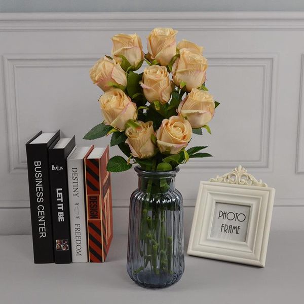 

wedding flowers simulation rose single living room dining bar decoration shooting props scene layout holding