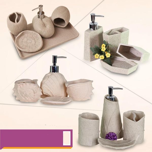 

bathroom storage & organization wholesale resin accessories 4pcs in 1 set rome aristocracy bath sets lotion dispenser cup toothbrush holder