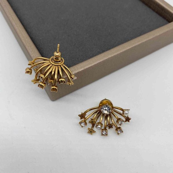 

earrings brass letter 925 silver needle earrings personality black friday deals