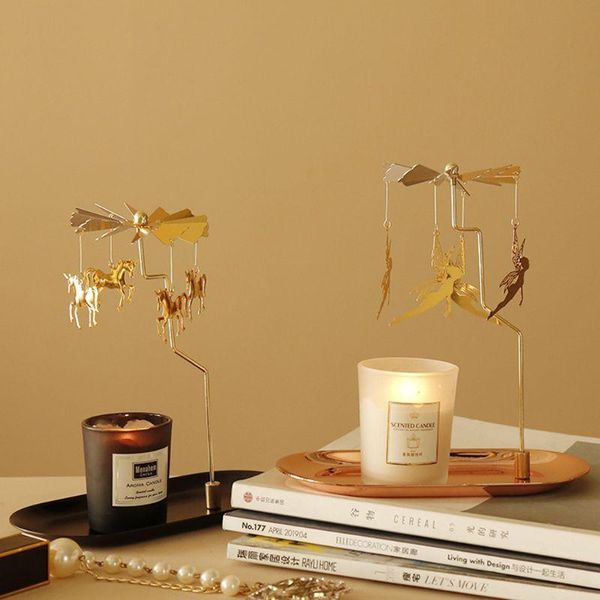 

candle holders rotary holder spinning metal - spin around when x3uc